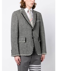 Blazer en laine à chevrons noir Thom Browne