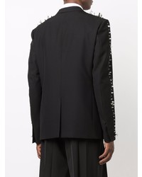 Blazer en laine à clous noir Givenchy