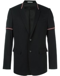 Blazer en laine à rayures horizontales noir Christian Dior