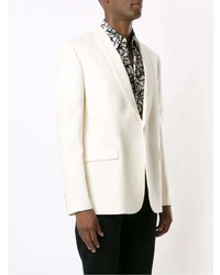 Blazer en laine blanc Saint Laurent