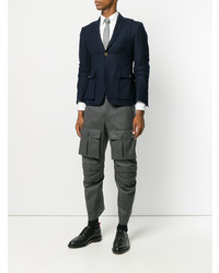 Blazer en laine bleu marine Thom Browne