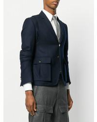 Blazer en laine bleu marine Thom Browne