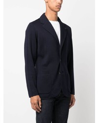 Blazer en laine bleu marine Lardini