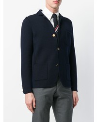 Blazer en laine bleu marine Thom Browne