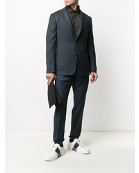 Blazer en laine bleu marine Z Zegna