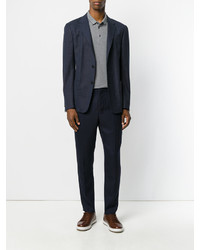 Blazer en laine bleu marine Z Zegna