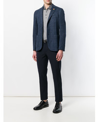 Blazer en laine bleu marine Lardini