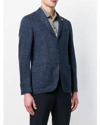 Blazer en laine bleu marine Lardini