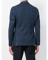 Blazer en laine bleu marine Lardini