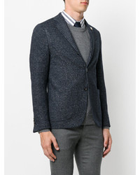 Blazer en laine bleu marine Lardini