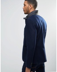 Blazer en laine bleu marine Farah