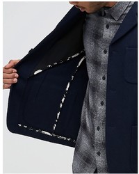 Blazer en laine bleu marine Farah