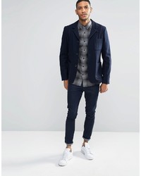 Blazer en laine bleu marine Farah