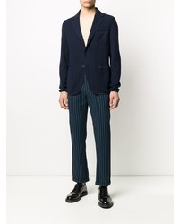 Blazer en laine bleu marine Missoni