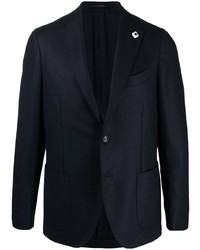 Blazer en laine bleu marine Lardini