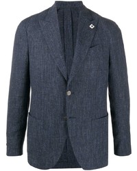 Blazer en laine bleu marine Lardini