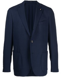 Blazer en laine bleu marine Lardini