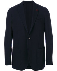 Blazer en laine bleu marine Lardini