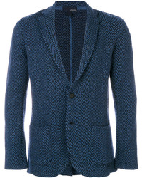 Blazer en laine bleu marine Lardini