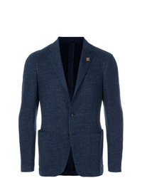 Blazer en laine bleu marine Lardini