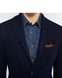 Blazer en laine bleu marine Boglioli