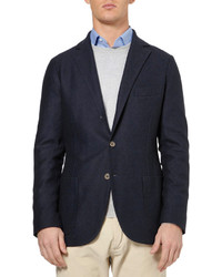 Blazer en laine bleu marine Loro Piana