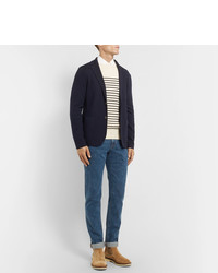 Blazer en laine bleu marine Loro Piana