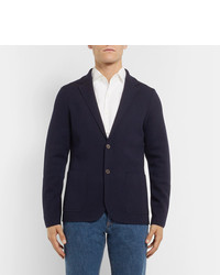 Blazer en laine bleu marine Loro Piana