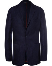 Blazer en laine bleu marine Loro Piana