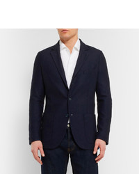 Blazer en laine bleu marine Loro Piana