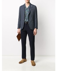 Blazer en laine bleu marine Lardini