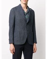 Blazer en laine bleu marine Lardini