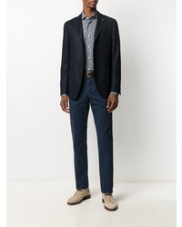 Blazer en laine bleu marine Lardini