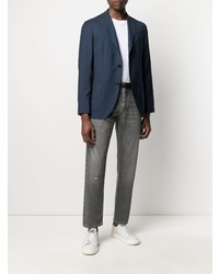 Blazer en laine bleu marine Boglioli