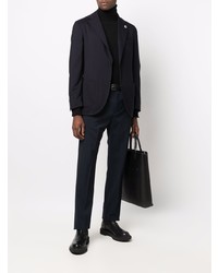 Blazer en laine bleu marine Lardini