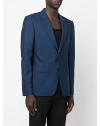 Blazer en laine bleu marine Alexander McQueen