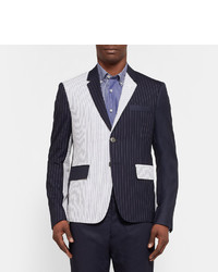 Blazer en laine bleu marine Thom Browne