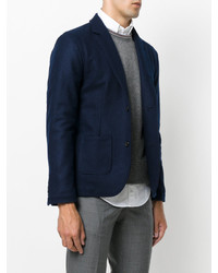 Blazer en laine bleu marine Thom Browne