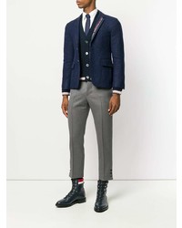 Blazer en laine bleu marine Thom Browne