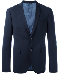 Blazer en laine bleu marine Tonello