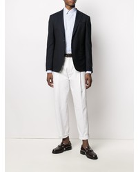 Blazer en laine bleu marine Z Zegna