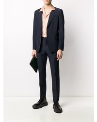 Blazer en laine bleu marine Alexander McQueen