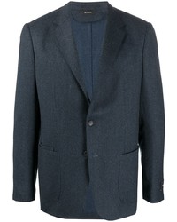 Blazer en laine bleu marine Z Zegna