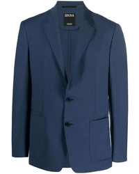 Blazer en laine bleu marine Zegna