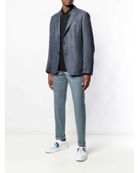 Blazer en laine bleu Z Zegna