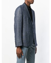 Blazer en laine bleu Z Zegna