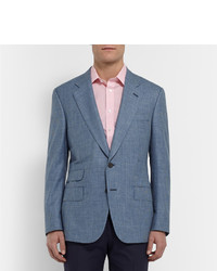 Blazer en laine bleu