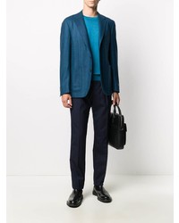 Blazer en laine bleu Canali