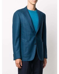 Blazer en laine bleu Canali