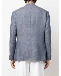 Blazer en laine bleu Corneliani